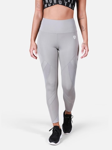 MOROTAI Skinny Sporthose 'CROPPED' in Grau