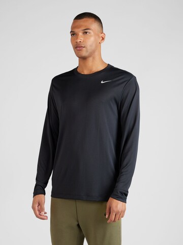 NIKE Funktionsskjorte i sort: forside