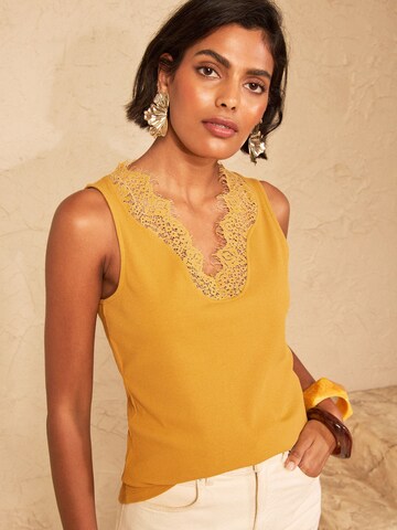Haut love & roses en jaune