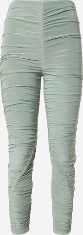 Skinny Leggings de la Public Desire pe verde: față