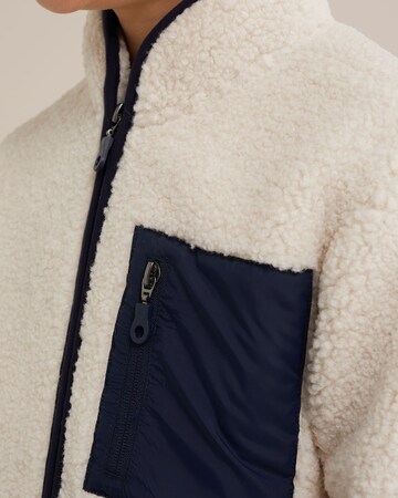 WE Fashion Fleece jas in Wit