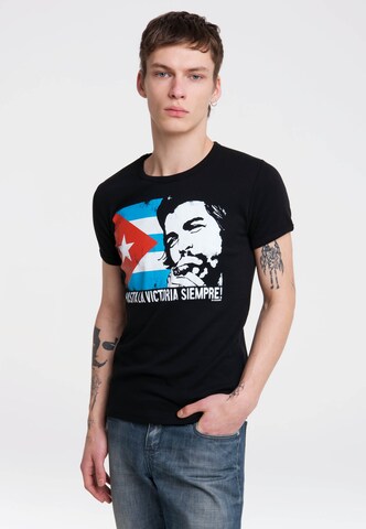 LOGOSHIRT Shirt 'Che Guevara - Cuban Flag' in Gemengde kleuren: voorkant