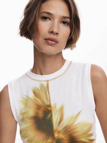 Desigual Majica 'Sunflower' | bela barva