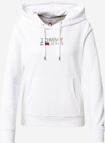 Sweat-shirt Tommy Jeans en blanc : devant