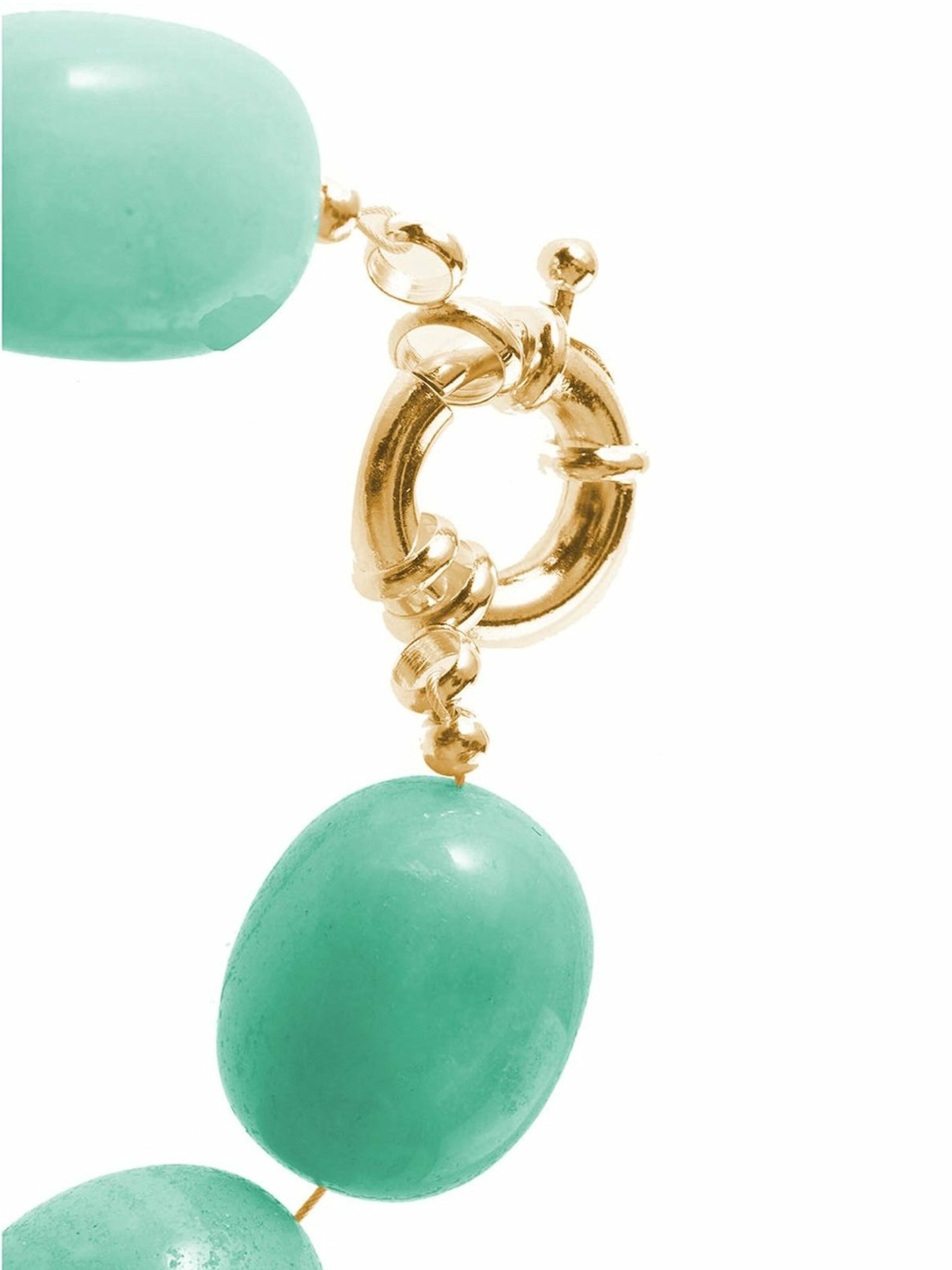 Gemshine Bracelet 'JADE TUMBLE' in Gold