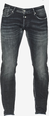 Le Temps Des Cerises Slimfit Jeans '700/11PS' in Zwart: voorkant