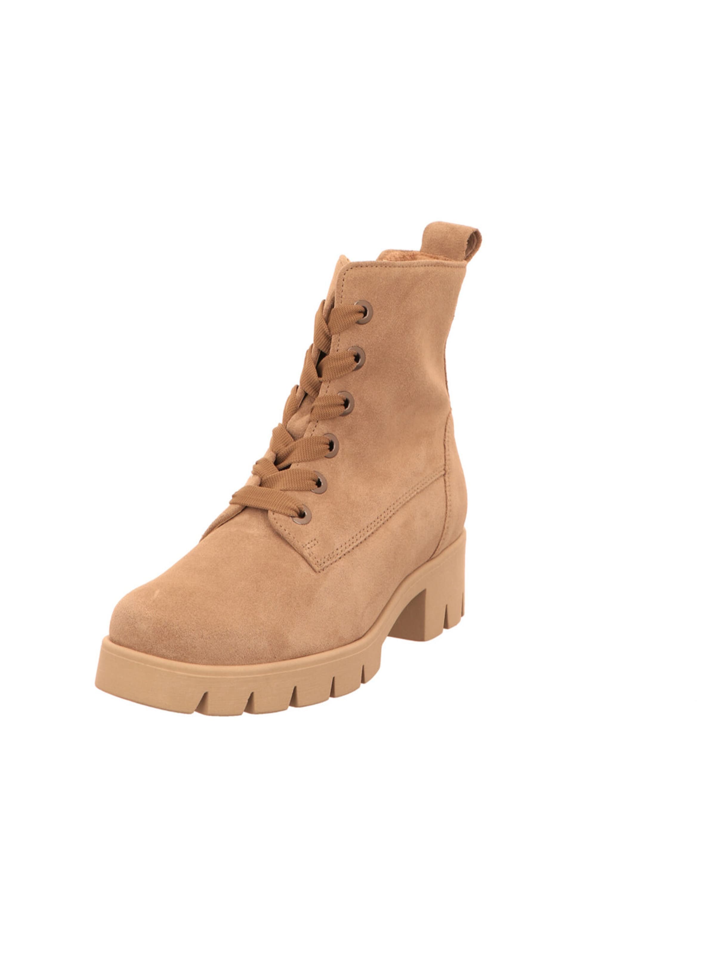 GABOR Lace-Up Boots in Beige: front