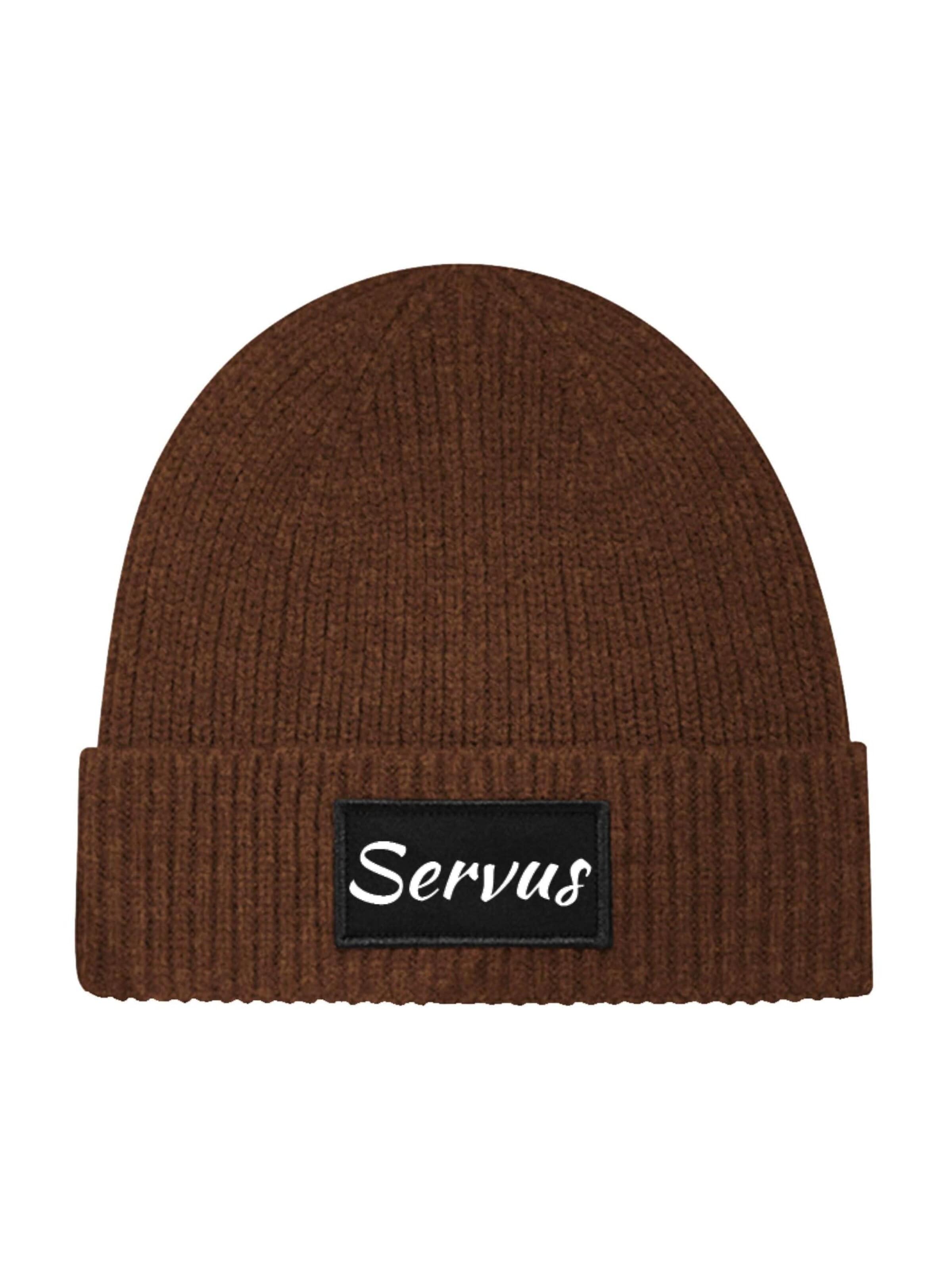Youth Designz Beanie 'Servus' in Brown: front