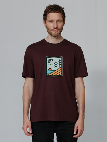 T-Shirt 'Let's Get Lost' Watapparel en rouge : devant