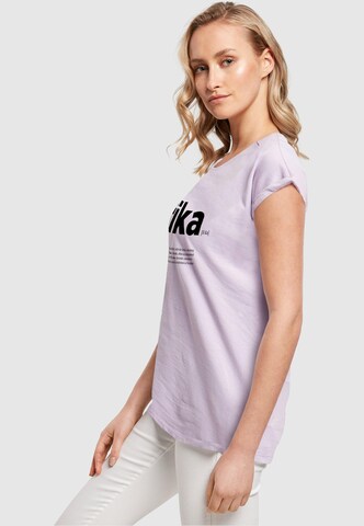 T-shirt 'Fika Definition' Mister Tee en violet