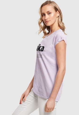 T-shirt 'Fika Definition' Mister Tee en violet
