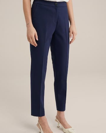 WE Fashion Regular Pleated Pants in Blue: front