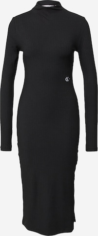 Rochie de la Calvin Klein Jeans pe negru: față