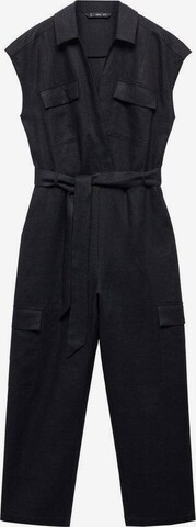 MANGO Jumpsuit in Zwart: voorkant