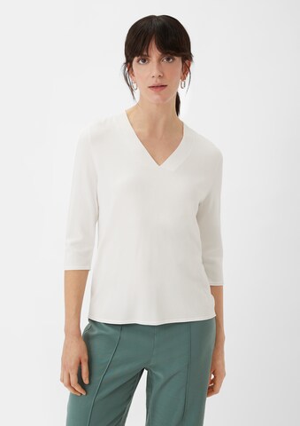 Pull-over comma casual identity en blanc : devant