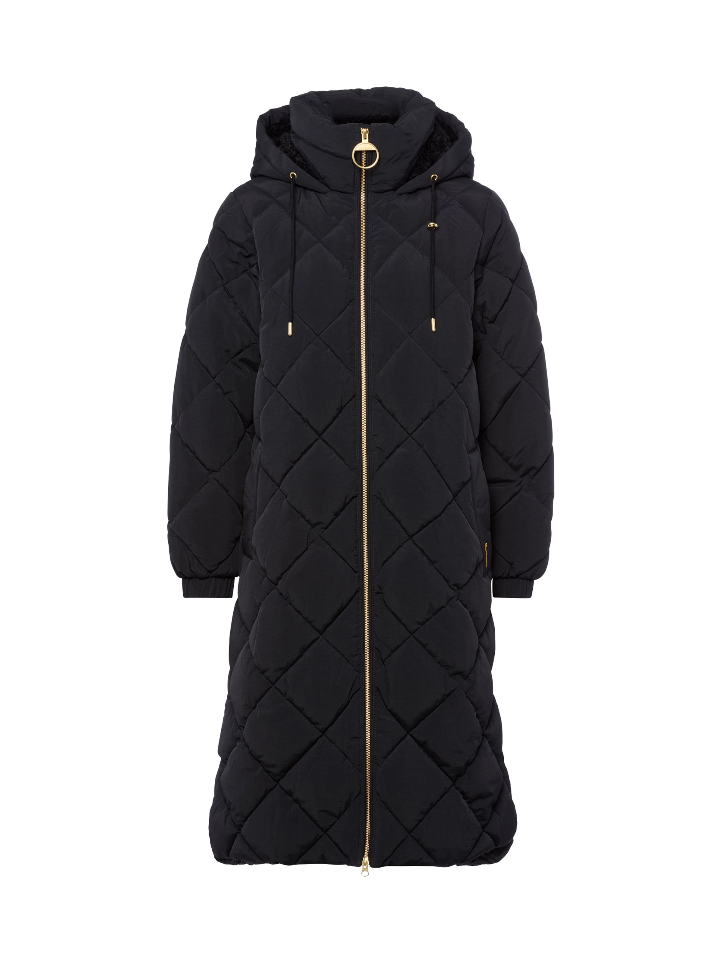 Barbour Wintermantel 'Kirkton' in Zwart: voorkant