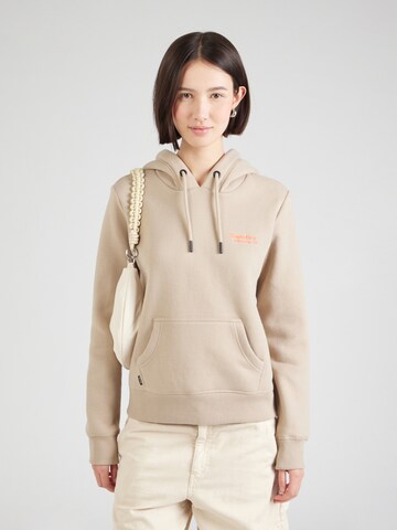Sweat-shirt 'Essential' Superdry en beige : devant
