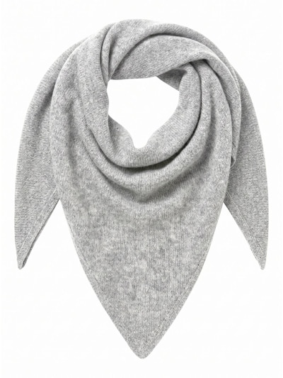 styleBREAKER Wrap 'Leichtes Strick Dreieckstuch Woll-Anteil' in One size in Light grey, Item view