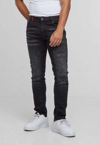 2Y Premium Slimfit Jeans 'Leonardo' in Schwarz