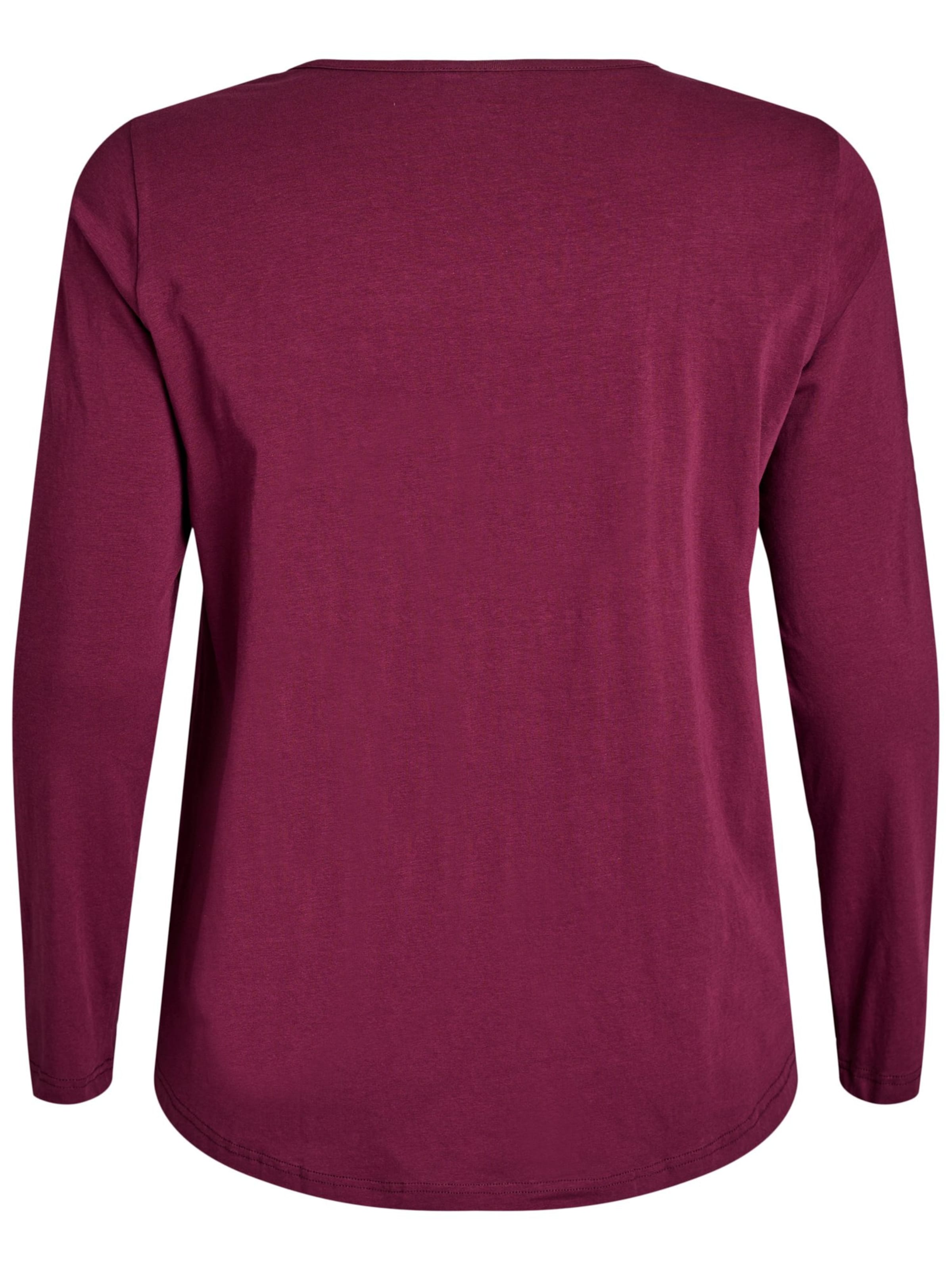 Zizzi Schlafshirt 'MDana' in Rot