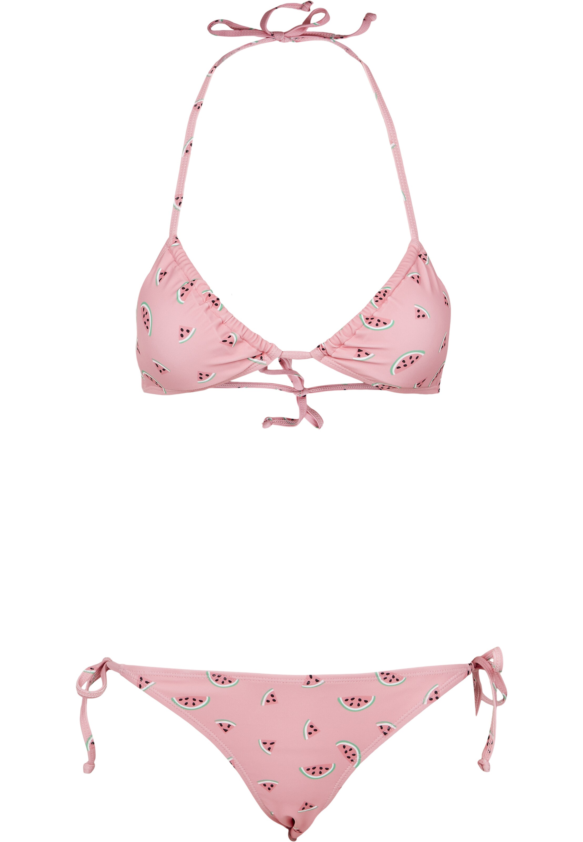 Urban Classics Triangel Bikini in Roze: voorkant