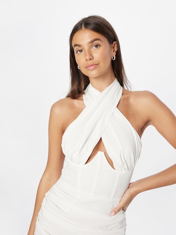 Misspap Φόρεμα κοκτέιλ σε λευκό
