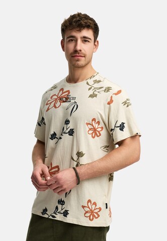 T-Shirt 'Asbjorn' INDICODE JEANS en beige