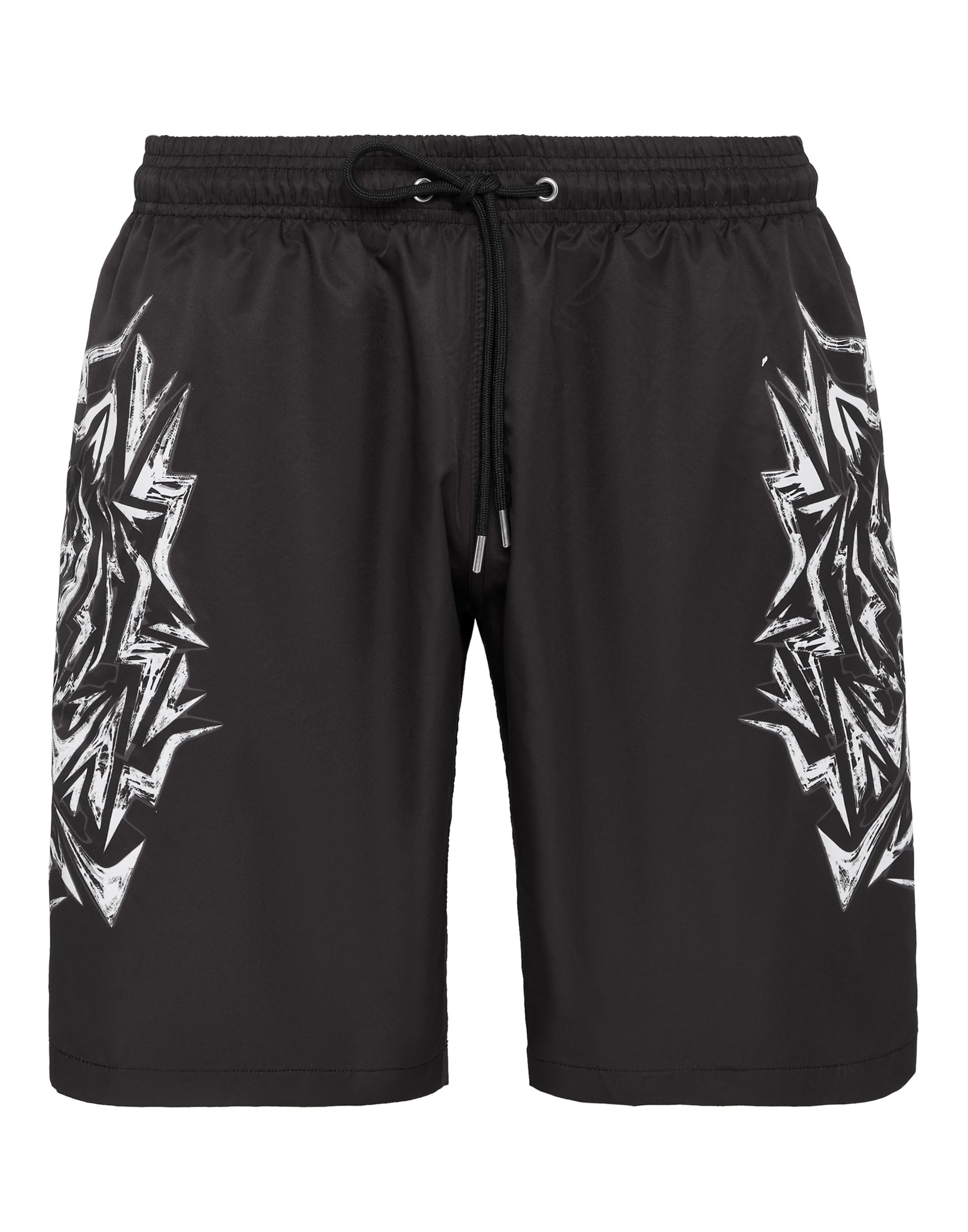 Pantaloncini da bagno 'Tiger' di Plein Sport in nero: frontale