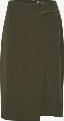 Cream Skirt 'Charlott' in Green: front