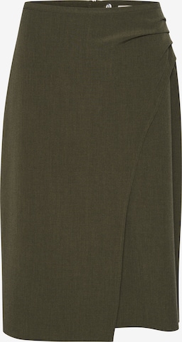 Cream Skirt 'Charlott' in Green: front