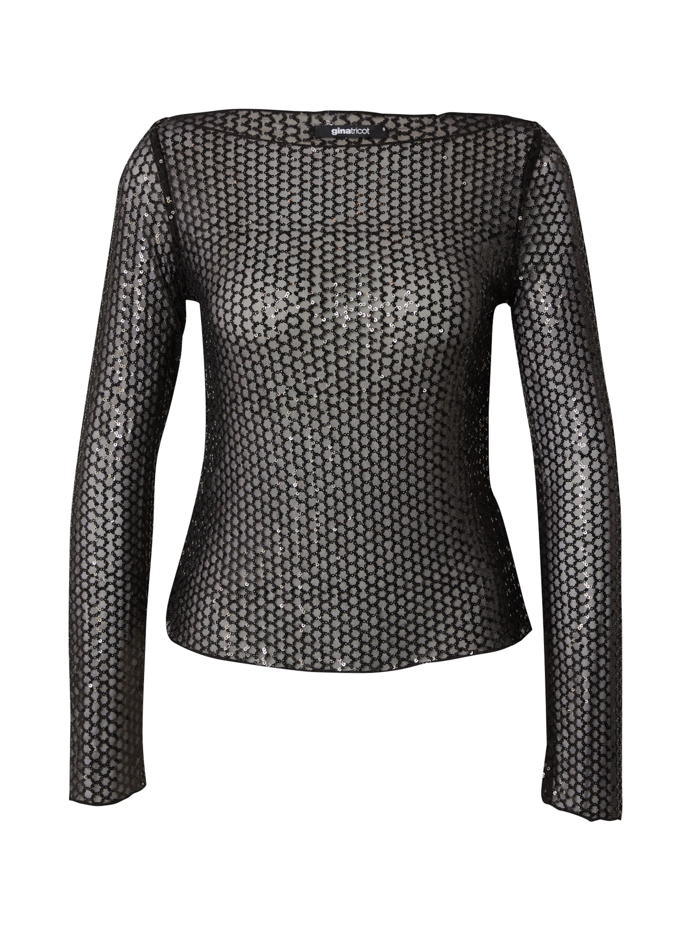 Gina Tricot Μπλουζάκι σε μαύρο: μπροστά