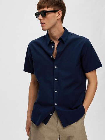 SELECTED HOMME Regular fit Overhemd in Blauw