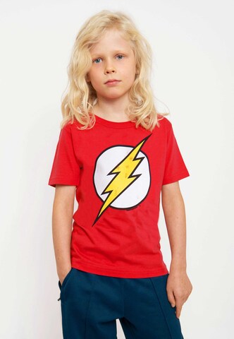 LOGOSHIRT T-Shirt 'DC - Flash' in Rot: Vorderseite