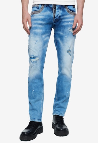 Rusty Neal Slimfit Jeans 'YOKOTE' in Blauw: voorkant