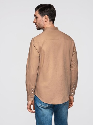 Ombre Regular fit Overhemd in Bruin