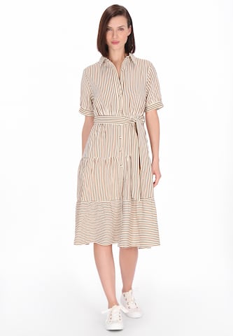 usha BLUE LABEL - Vestido camisero en marrón: frente