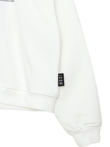 ICON Sweatshirt 'Strass logo' in Weiß