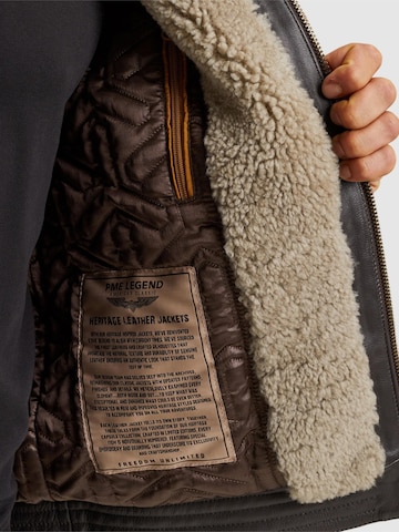 Giacca di mezza stagione 'Auckland Fur leather jacket' di PME Legend in marrone