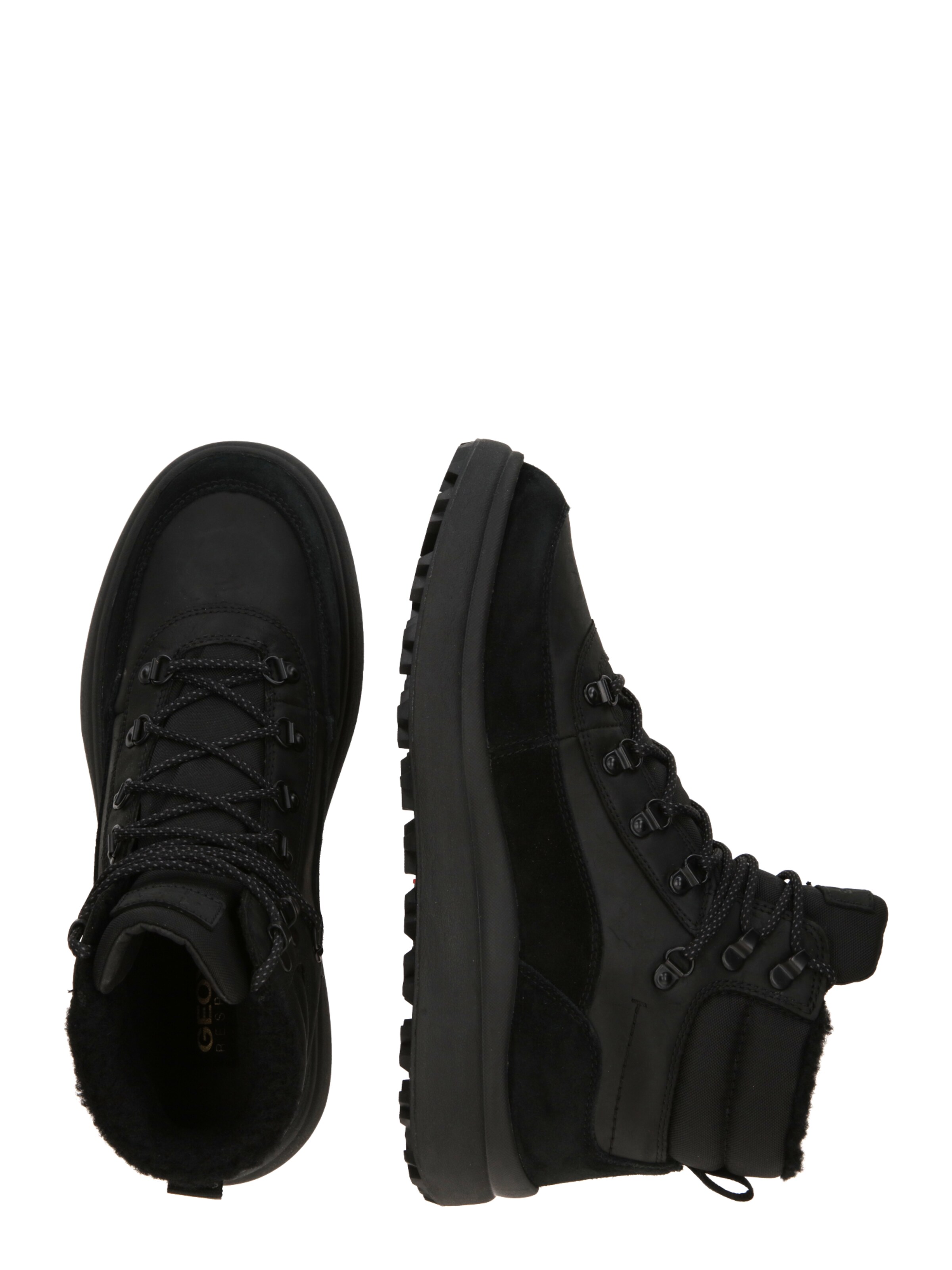 GEOX Schnürboots in Schwarz