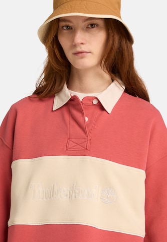 TIMBERLAND Mikina 'Lush Rugby Polo' - Červená