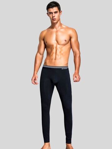SEOBEAN Long Johns 'John' in Black: front