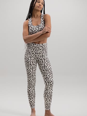 Hey Honey - Skinny Leggings 'Cropped' en beige: frente