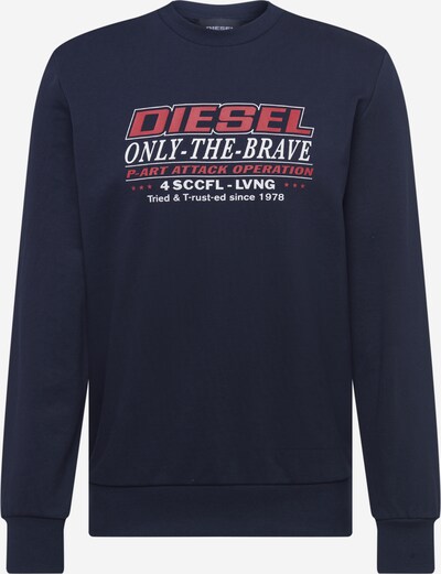 DIESEL Sweatshirt 'GIRK' in Dark blue / Pastel red / White, Item view