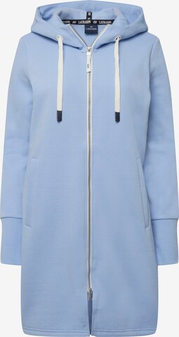 LAURASØN Zip-Up Hoodie in Blue: front