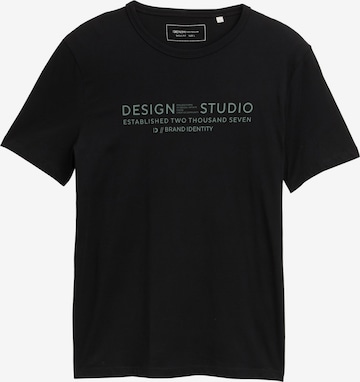 TOM TAILOR DENIM T-Shirt in Schwarz: Vorderseite