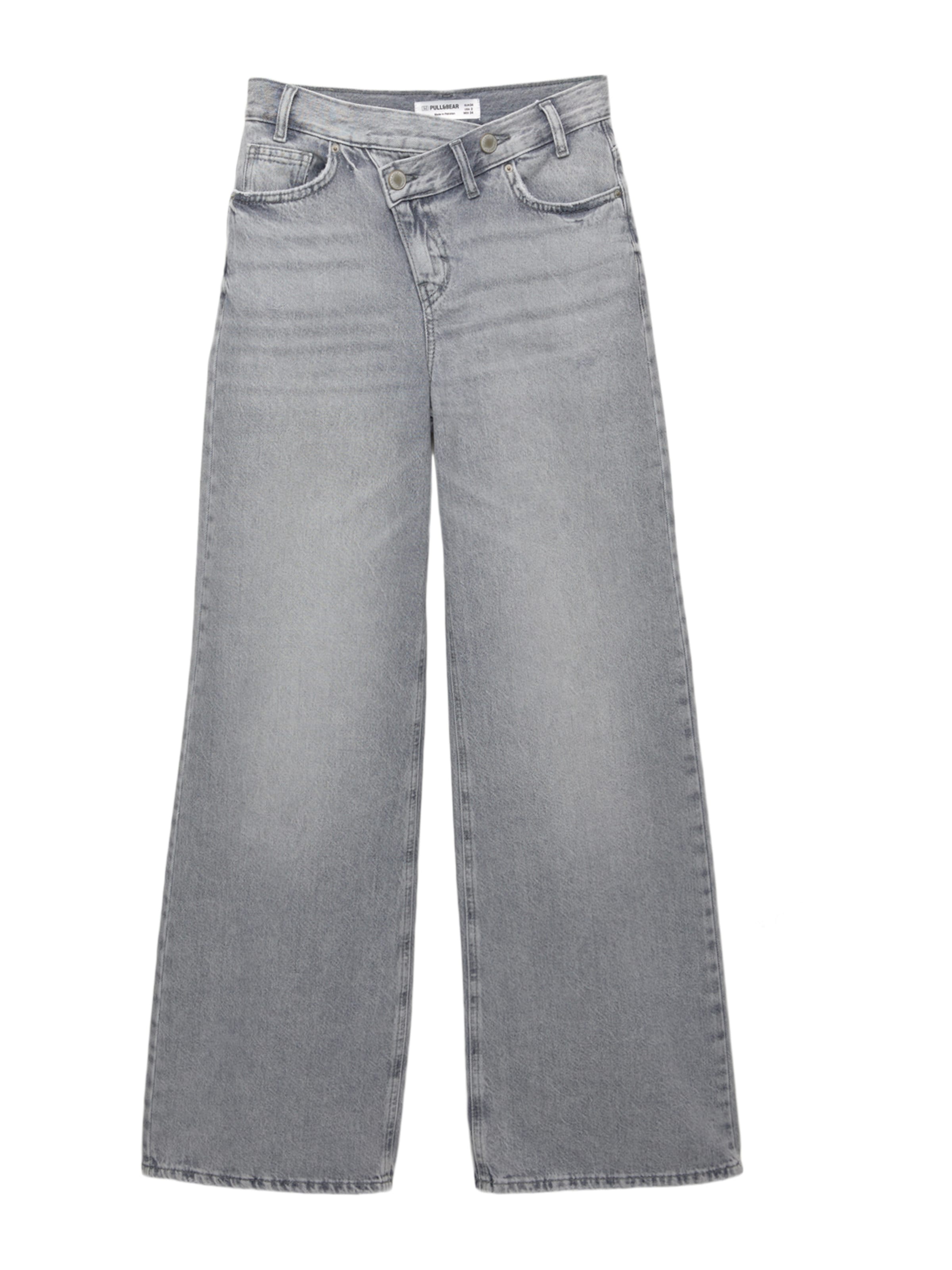 Pull&Bear Wide Leg Jeans i grå: forside
