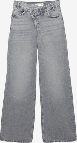 Wide Leg Jean Pull&Bear en gris : devant