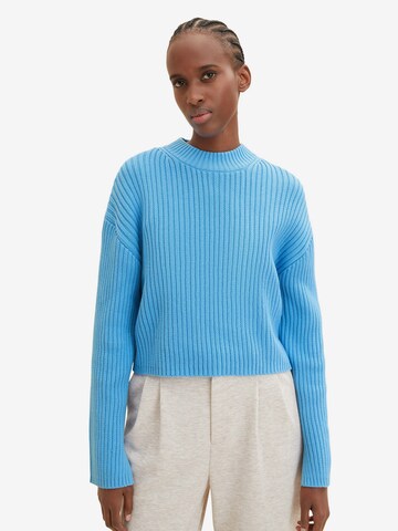 TOM TAILOR DENIM Sweater in Blue: front