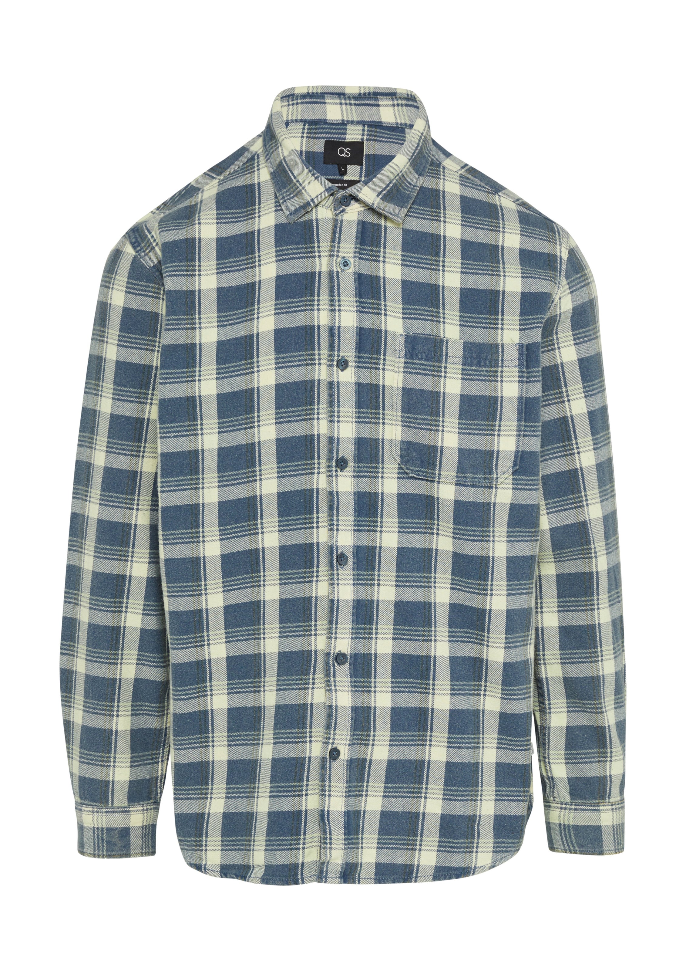 Coupe regular Chemise QS en bleu : devant