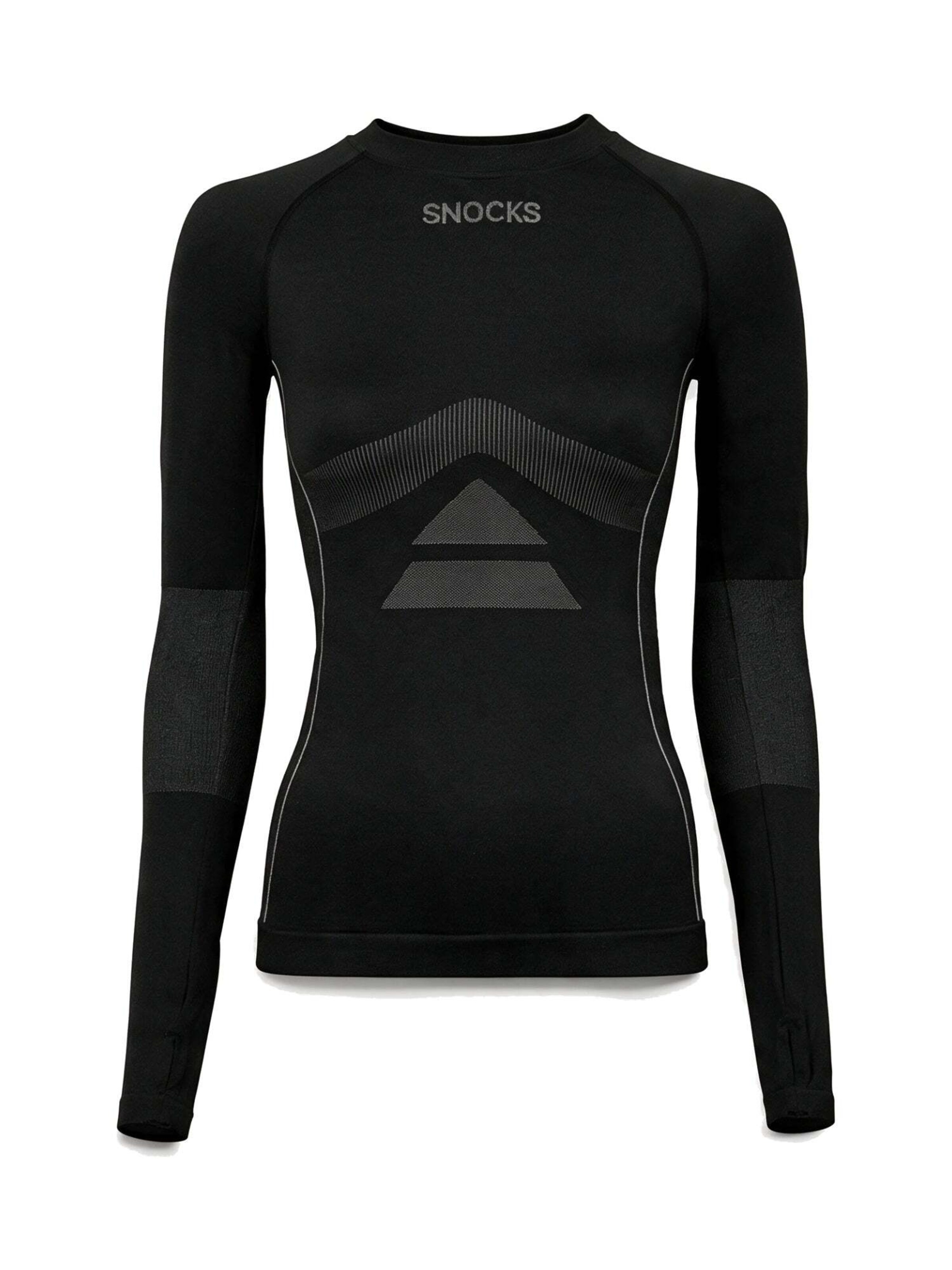 SNOCKS Base Layer in Black: front